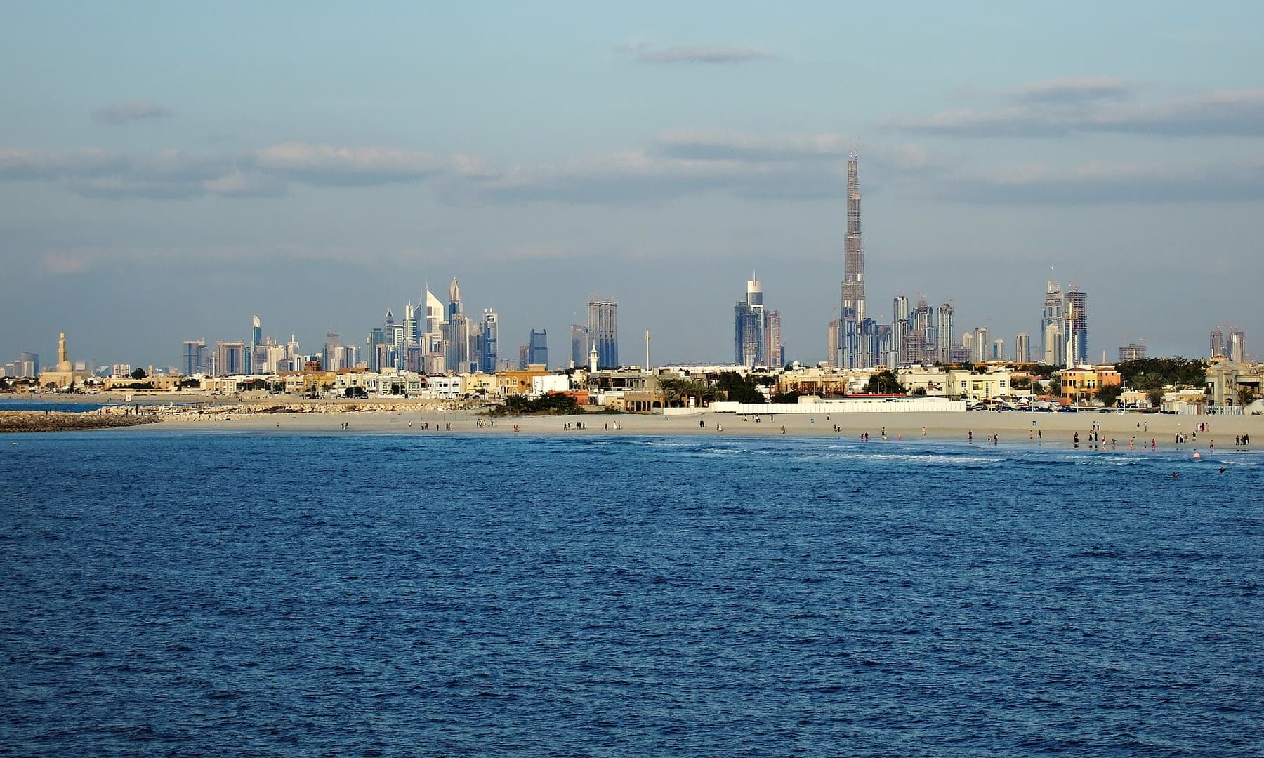 The Burj Khalifa rising above the Dubai skyline
