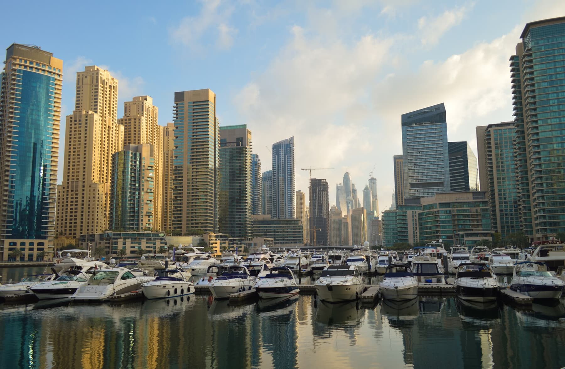 The high-rise towers of Dubai Marina