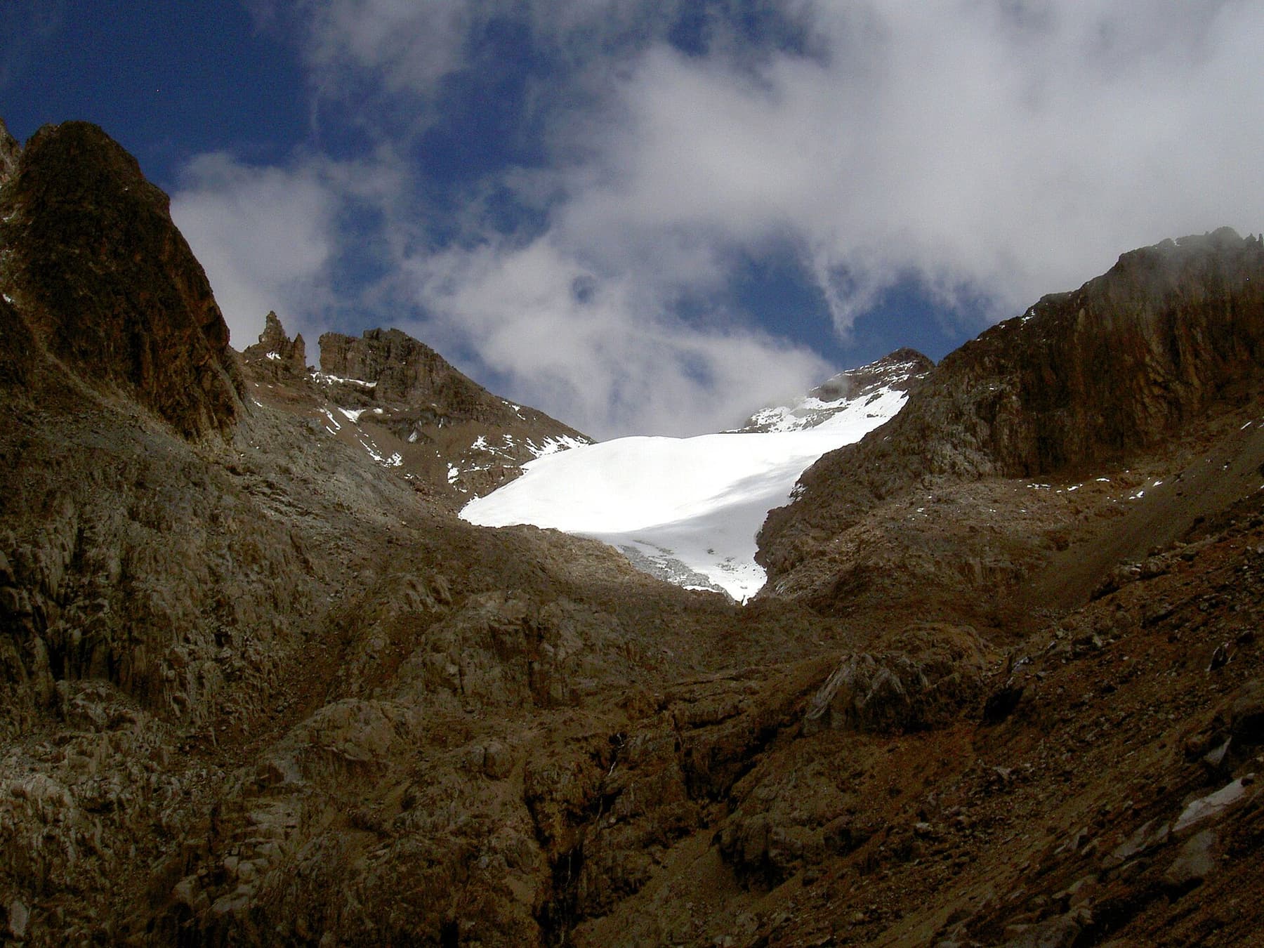 The Lewis Glacier at 4,600 metres on Mount Kenya