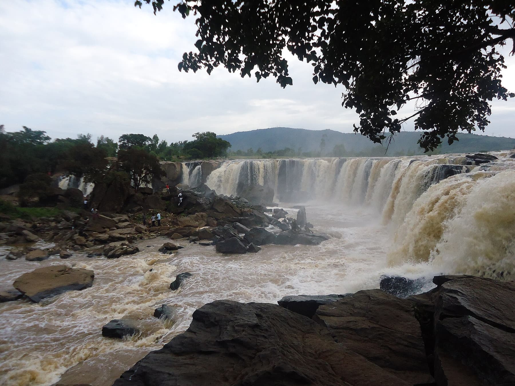 Fourteen Falls in full flow on the Athi River near Thika